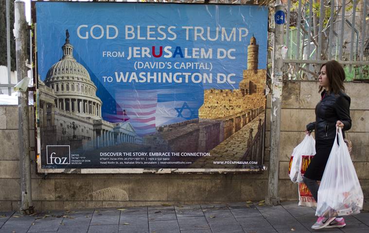 israel poster praising donald trump 