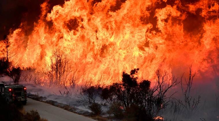 california wildfire, us forest fire, united states, new york city, san diego, santa barbara fire, ventura, america wildfire, us news, indian express