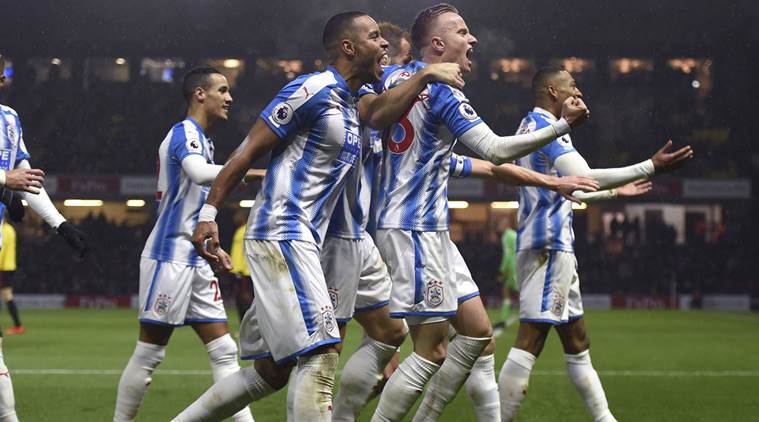 Elias Kachunga, Aaron Mooy, Huddersfield Town, Watford, Premier League, sports news, football, Indian Express