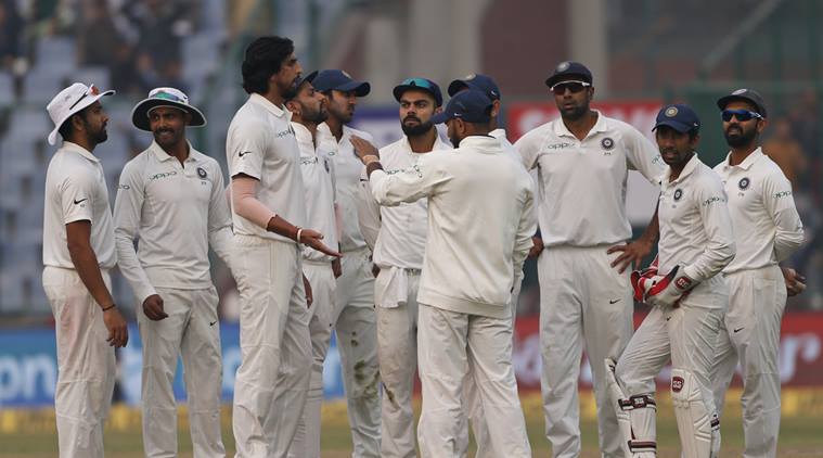Indian team celebrates a wicket on Day 3 of third Test against Sri Lanka