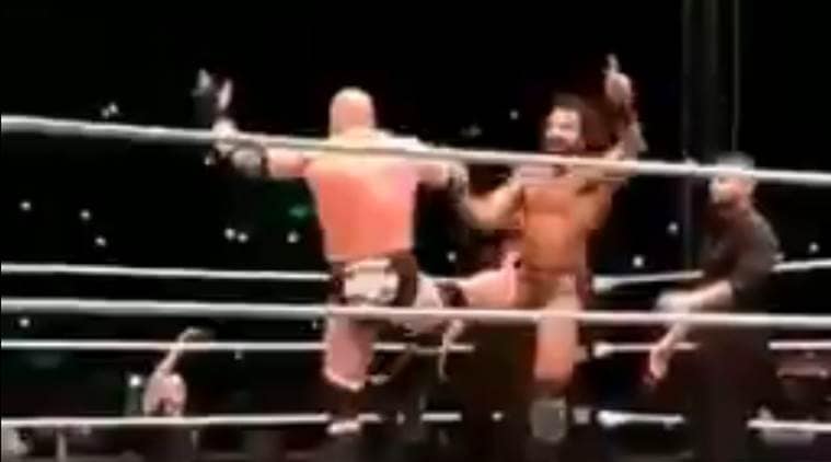 Triple H beat Jinder Mahal