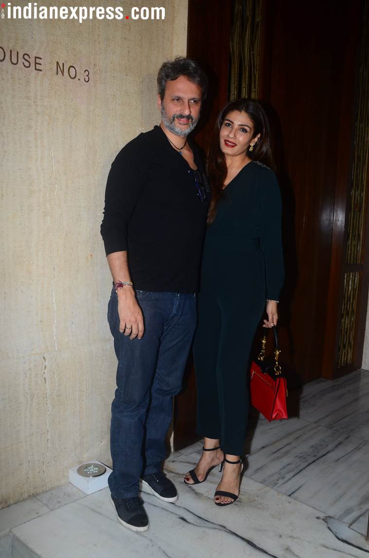 raveena tandon  manish malhotra birthday party