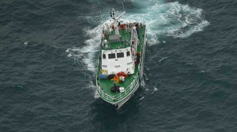 Indian Navy ship, Indian Navy, Lakshadweep, Kochi fishermen, Kochi fishermen traced, Lakshadweep Kochi fishermen traced, India News, Indian Express, Indian Express News