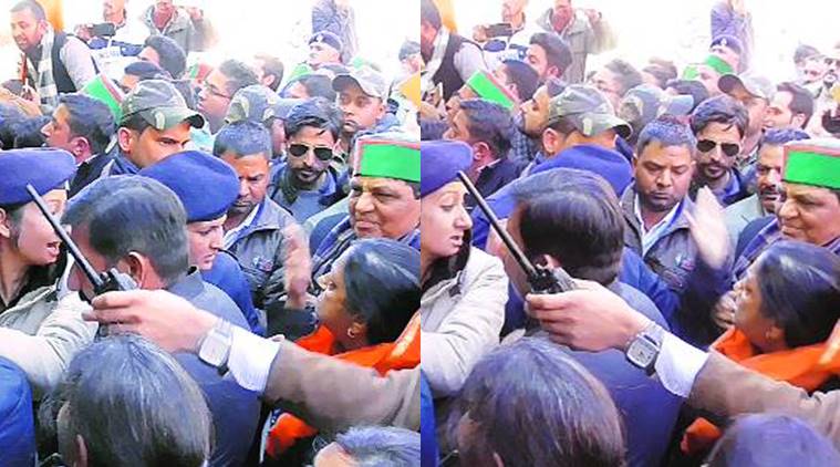 Punjab Police Constable Slapped, Punjab Constable Woman Slapped, Punjab Constable Police Woman Slapped, Punjab AICC in-charge Asha Kumari, Congress MLA Asha Kumari, Punjab News, Indian Express, Indian Express News