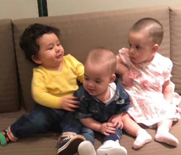 taimur ali khan bonding with karan johar's twins yash and roohi