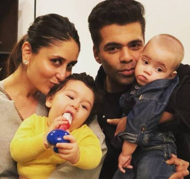 taimur ali khan bonding with karan johar's twins