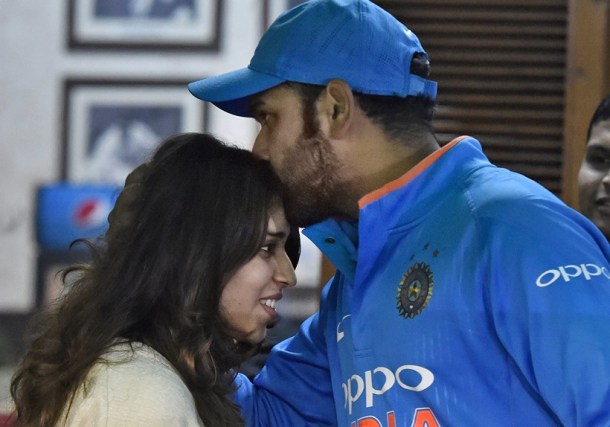 Rohit Sharma with his wife Ritika Sajdeh