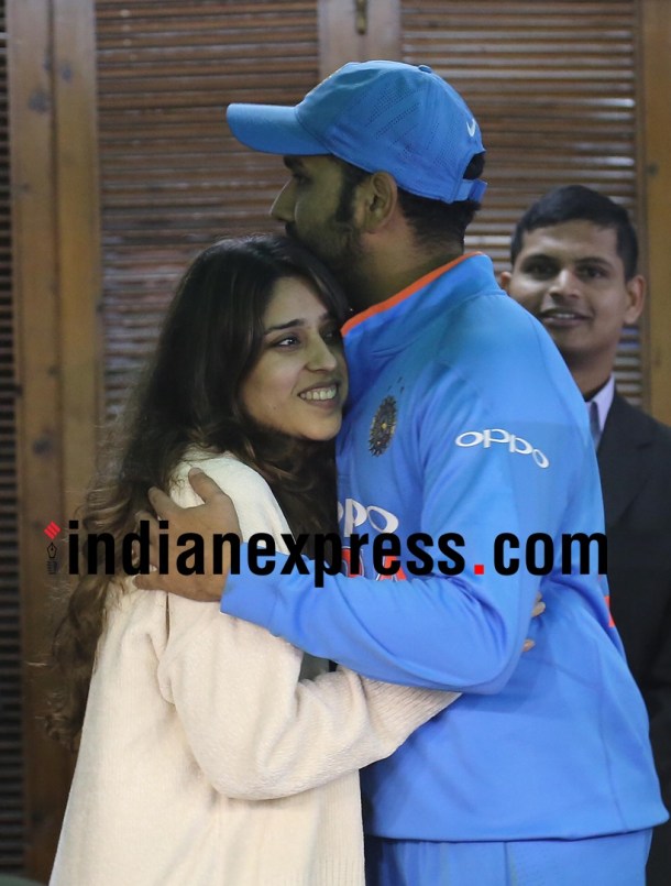 Rohit Sharma with his wife Ritika Sajdeh