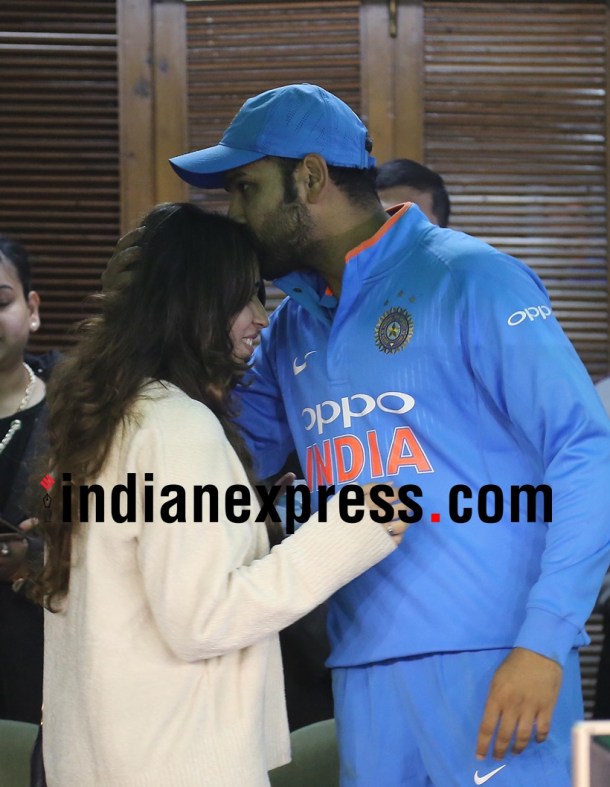 Rohit Sharma with his wife Ritika Sajdeh