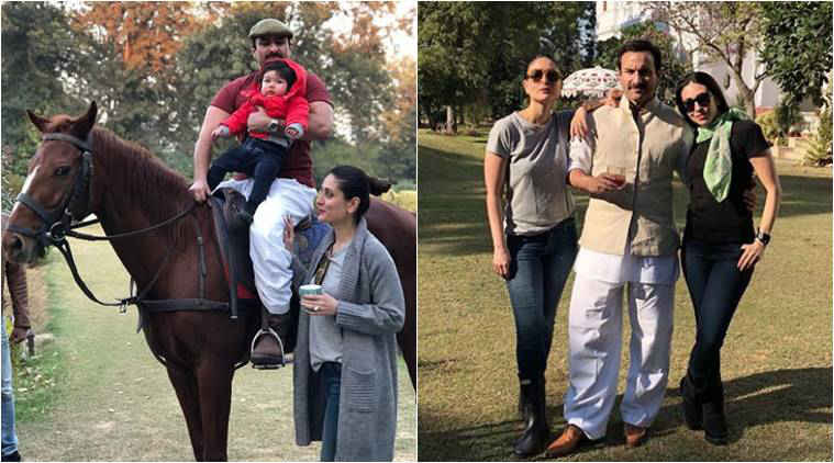 Saif Ali Khan, Kareena Kapoor Khan and Taimur Ali Khan.