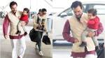 Saif Ali Khan and son Taimur give Christmas feels to onlookers at Delhi airport. See photos