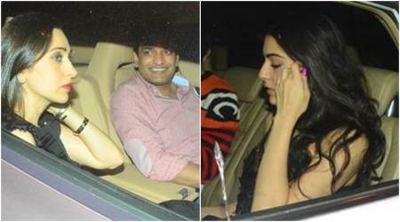 Sara Ali Khan turns heads at Saif’s Christmas party, Karisma Kapoor arrives with rumoured beau Sandeep Toshniwal, see photos