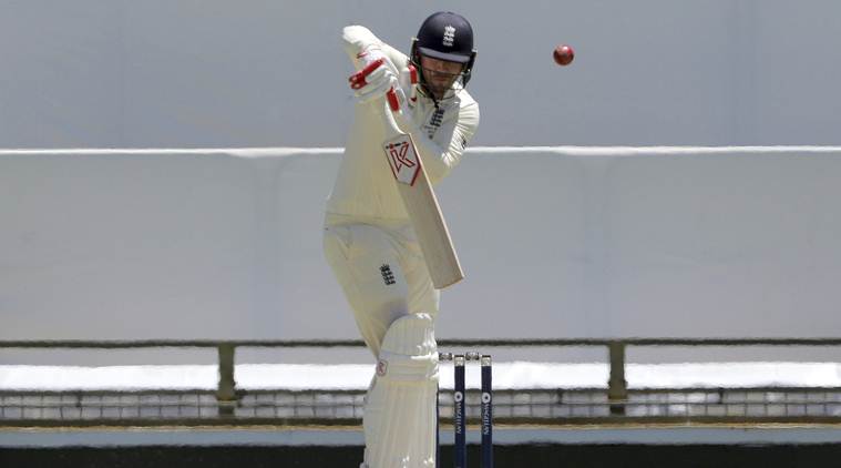 Mark Stoneman bats against Australia