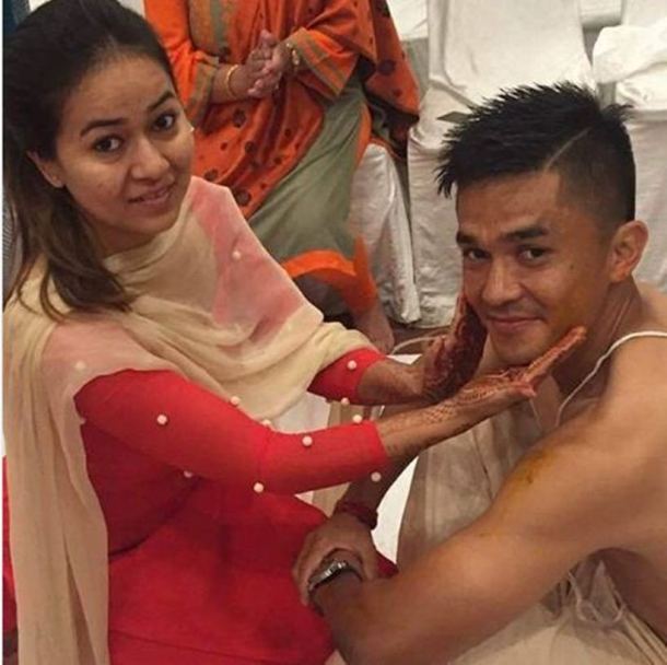 Sunil Chhetri goes traditional as he marries long-time girlfriend Sonam Bhattacharya