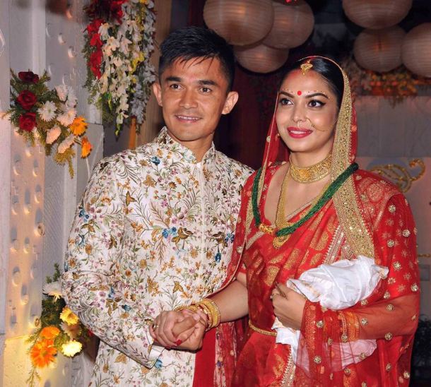 Sunil Chhetri goes traditional as he marries long-time girlfriend Sonam Bhattacharya