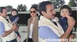 Taimur Ali Khan is twinning with daddy Saif as he heads to Pataudi Palace for first birthday celebrations. See photos
