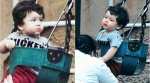 Taimur Ali Khan gets playful as he enjoys a swing at a park, see photos