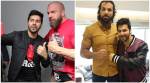 Varun Dhawan meets Triple H, Jinder Mahal at the WWE India event