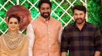 Mammootty and Prithviraj attend Bhavana and Naveen's wedding reception. See photos