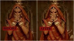 Deepika Padukone's exposed midriff in Ghoomar gets a 'sanskari' VFX touch; Twitterati can't keep calm