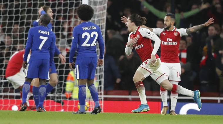 Arsenal drew 2-2 with Chelsea.