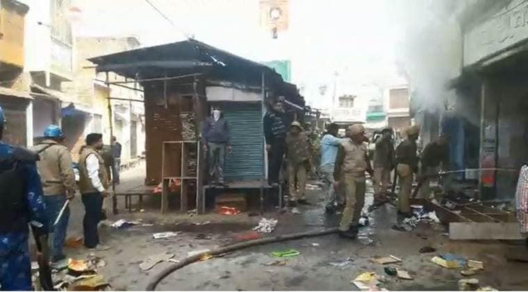 Uttar pradesh Kasganj violence: Shops torched, properties vandalised by mob; police on spot
