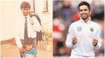 Keshav Maharaj, fan-kid In 1992 photo now South Africa bowler
