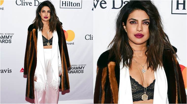 priyanka chopra at pre-grammys event