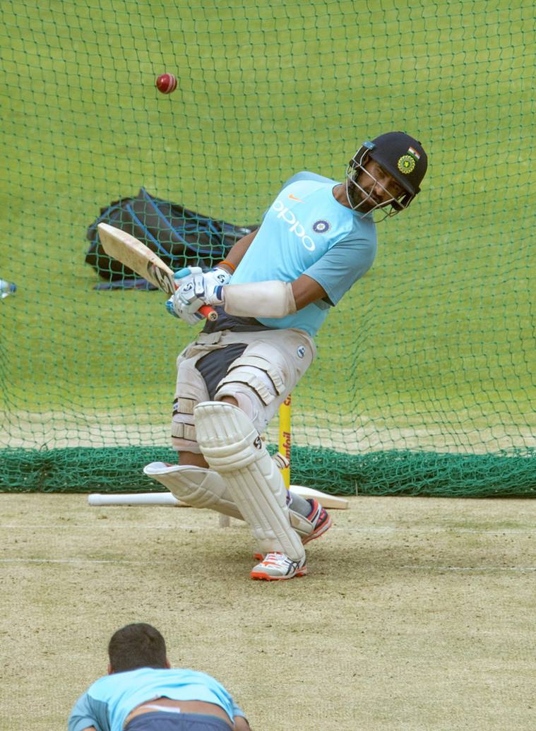 Cheteshwar Pujara during practice on Tuesday ahead of first Test against South Africa