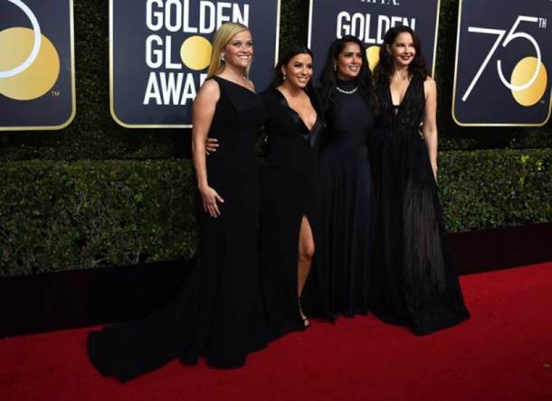 Reese Witherspoon, Eva Longoria, Salma Hayek, Ashley Judd, golden globes