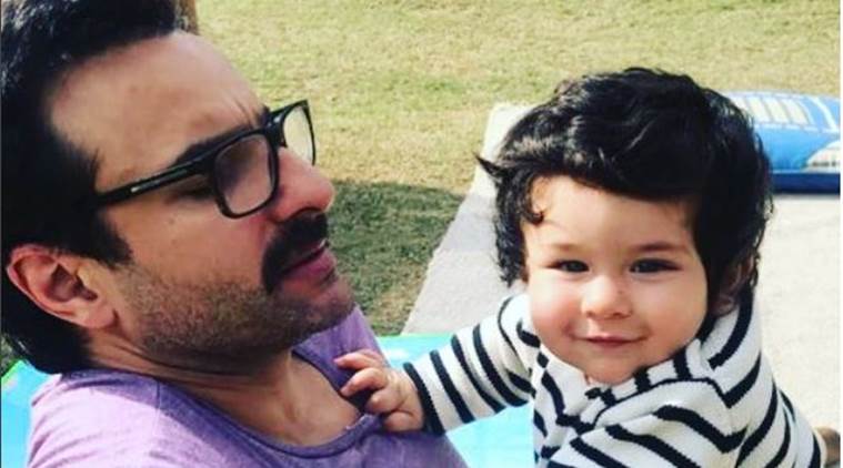 SAIF ALI KHAN WITH TAIMUR 