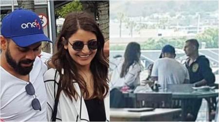 Newlyweds Anushka Sharma-Virat Kohli hang out with Akshay Kumar in Cape Town. See photos