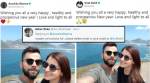 Virat Kohli and Anushka Sharma are posting same photos with same caption; Twitteratti are very amused