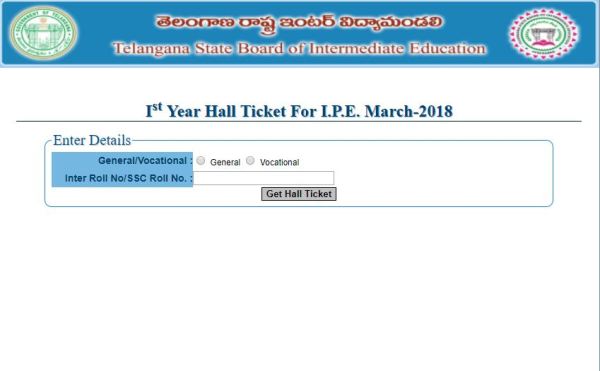 inter hall ticket 2018, tsbie.cgg.gov.in, tsbie inter exam hall ticket