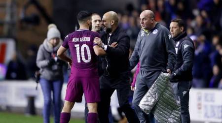 Sergio Aguero involved in clash with Wigan fan after Manchester City’s defeat