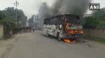 Allahabad: Widespread violence after killing of Dalit student, bus torched; Opposition hits out at BJP govt
