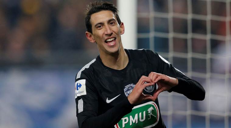 psg beat with angel di maria's hat trick.