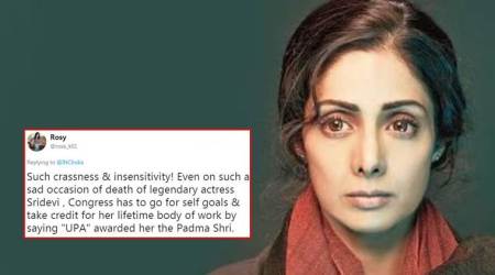 Congress removes Sridevi condolence tweet after Twitter backlash