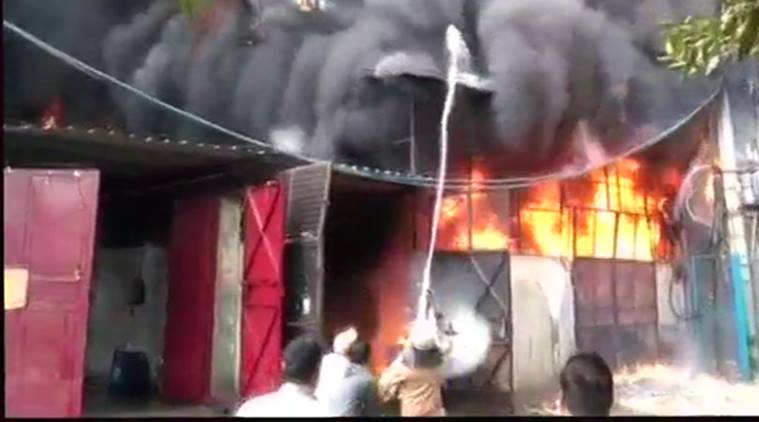 Delhi Fire, Mangolpuri fire, shoe factory fire, Mangolpuri shoe factory fire, Delhi Fire Latest News, Indian Express, Indian Express News