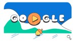 Google Doodle celebrates Day 15 of Winter Olympic Games 2018 with illustration ft. ducks in Bobsleigh event