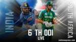 India vs South Africa Live Cricket Score 6th ODI