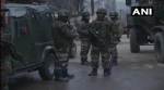 An encounter is underway in Kashmir's Baramulla district; authorities have suspended mobile internet services