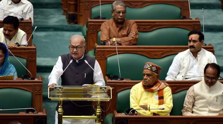 madhya pradesh budget, madhya pradesh finance minister, Jayant Malaiyya, indian express, india news, Governor Anandiben Patel