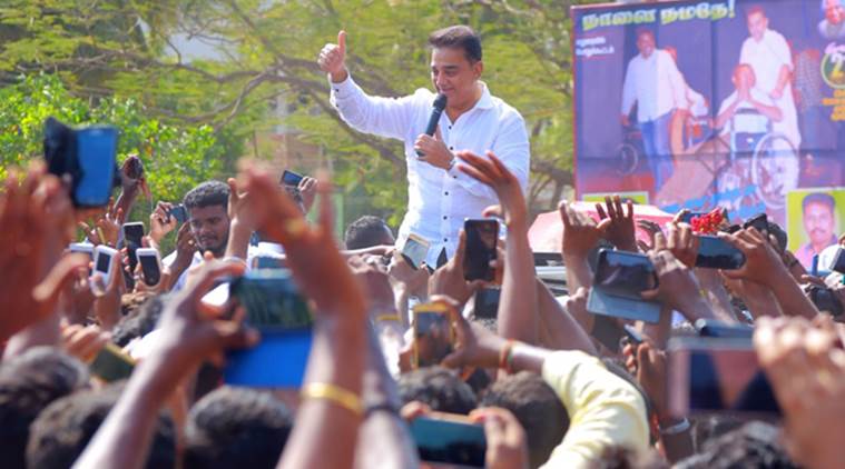 Kamal Haasan, Kamal Hasan, Kamal Haasan political party, Haasan Madurai rally, Makkal Needhi Maiam, 