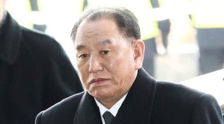 North Korean delegation headed by Kim Yong Chol arrives for Olympics closing show