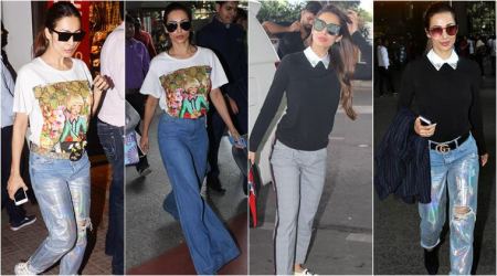 Malaika Arora shows you how to experiment with blue denim jeans