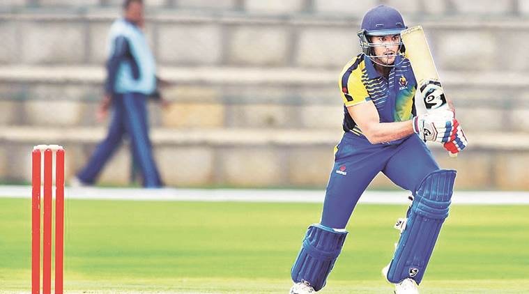 Mayank Agarwal, Mayank Agarwal Karnataa, Mayank Agarwal batting, Mayank Agarwal runs, Vijay Hazare Trophy 2018, sports news, cricket, Indian Express
