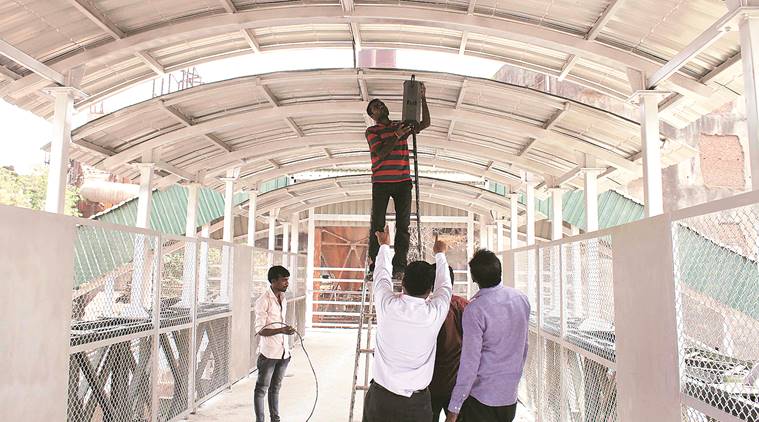 foot overbridge built by the Army at Ambivali station 