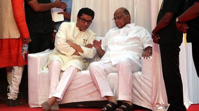 Sharad Pawar, Raj Thackeray at event organised by Jagtik Marathi Academy