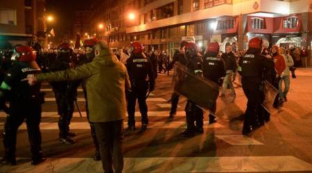 Europa League: Police officer dies after fan violence before game in Spain